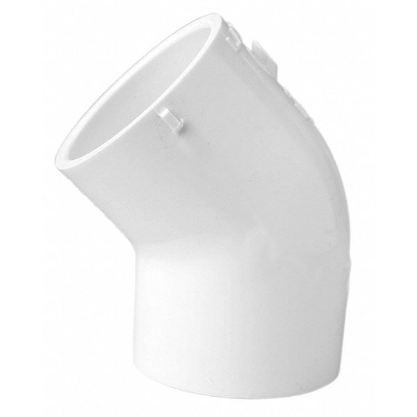 PVC Elbow, 45 Degrees, Socket x Socket, 6 in Pipe Size
