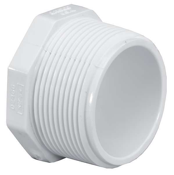 PVC Plug, MNPT, 2-1/2 in Pipe Size