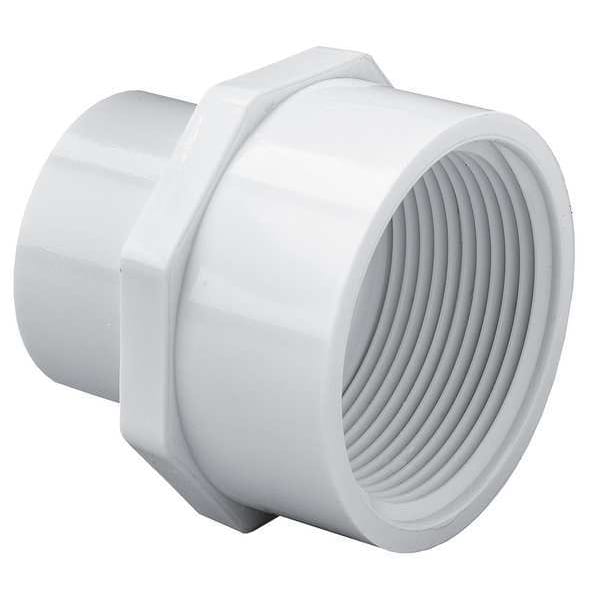 PVC Reducer, Socket x FNPT, 1/2 in x 3/4 in Pipe Size