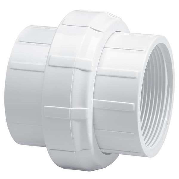 PVC Union, FNPT x FNPT, 2 in Pipe Size