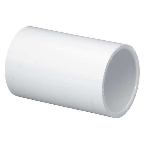 PVC Long Socket Coupling, Socket x Socket, 1-1/2 in Pipe Size