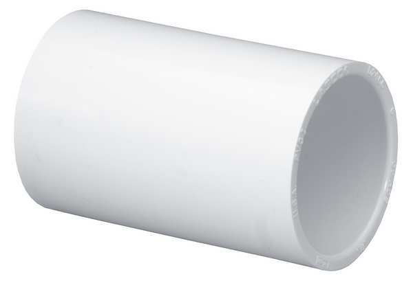 PVC Long Socket Coupling, Socket x Socket, 2 in Pipe Size