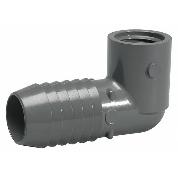 PVC Elbow, 90 Degrees, Insert x FNPT, 2 in Pipe Size