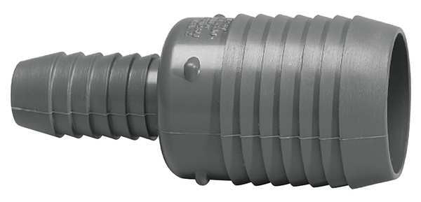 PVC Coupling, Insert, 1 1/2 in x 1 1/4 in Pipe Size