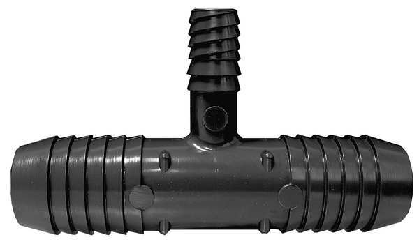 PVC Tee, Insert x Insert x Double Helix, 3/4 in Pipe Size