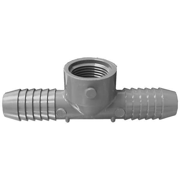 PVC Female Adapter Reducing Tee, Insert x Insert x FNPT, 1 1/4 in x 1 1/4 in x 1 in Pipe Size