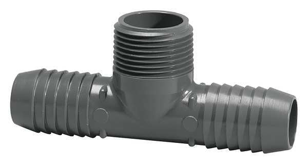 PVC Male Adapter Tee, Insert x Insert x MNPT, 1 in Pipe Size