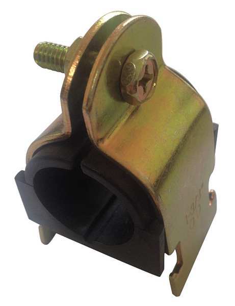 Cushioned Clamp, 3/4In, Galv Gold Steel