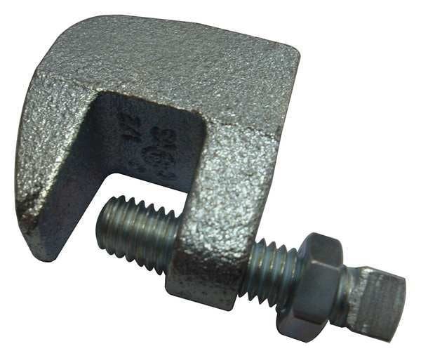 Beam Clamp, 8 In, Galv Malleable Iron