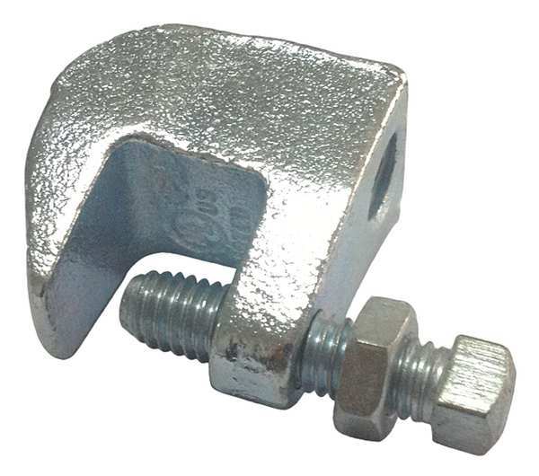 Beam Clamp, 8 In, Galv Malleable Iron