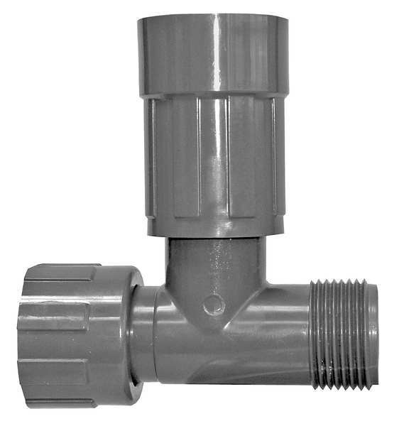 PVC Manifold Tee, FNPT x FNPT x MNPT, 1 in Pipe Size