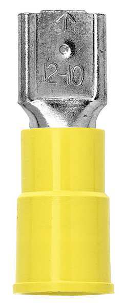 Female Disconnect, Yellow, 12-10AWG, PK25