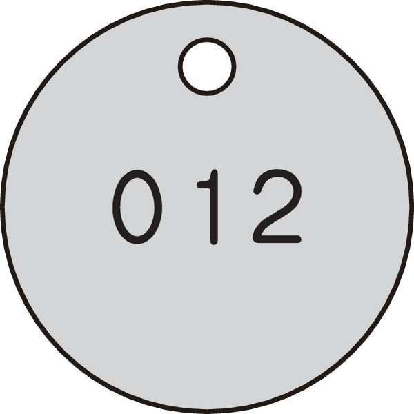 Nbr Tag, 1-1/2 x 1-1/2In, 101-125, PK25