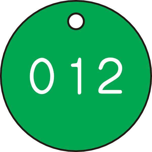Nbr Tag, 1-1/8 x 1-1/8In, 201-300, PK100