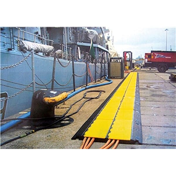 Cable Protector, 3 Ft. L, Yellow/Black