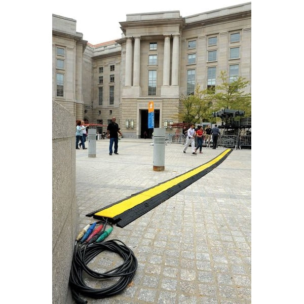 Cable Protector, 3 Ft. L, Yellow/Black