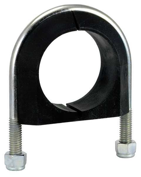 U Bolt Cushion Clamp, S/S, 1-3/8 In Tube