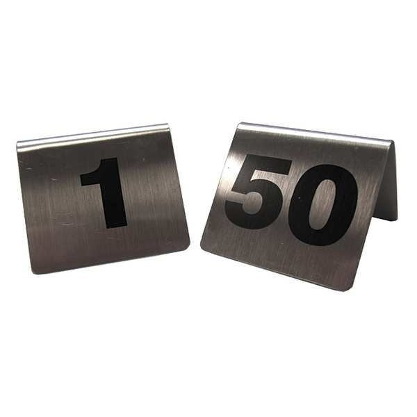 Number Tents, 1-50, SS, Silver, PK50