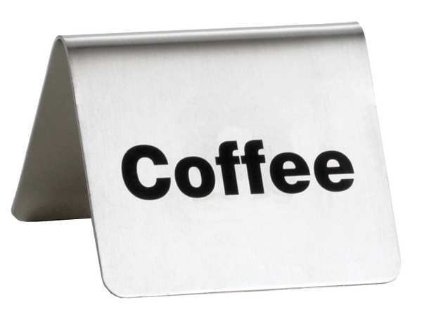 Coffee Buffet Sign, SS, Silver