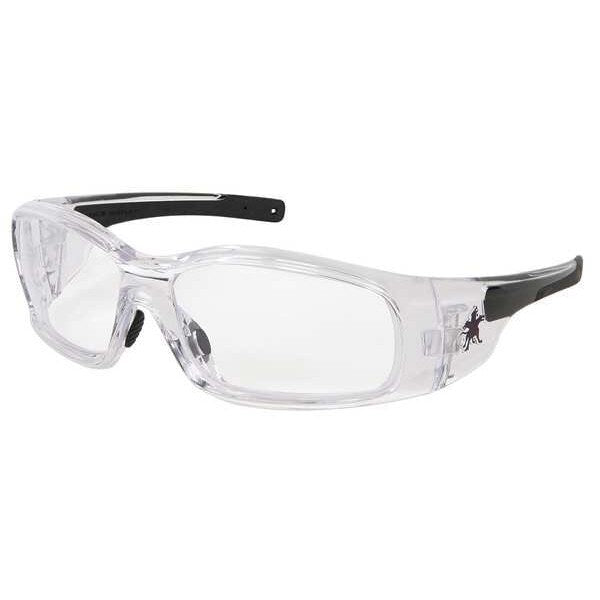 Safety Glasses, Wraparound Clear Polycarbonate Lens, Anti-Fog, Scratch-Resistant