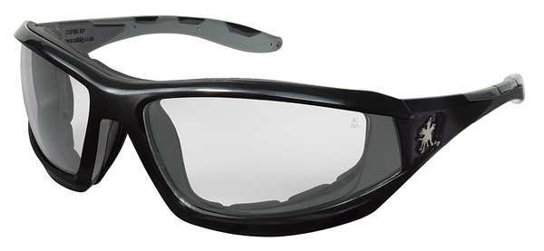 Safety Glasses, Wraparound Clear Polycarbonate Lens, Anti-Fog, Scratch-Resistant