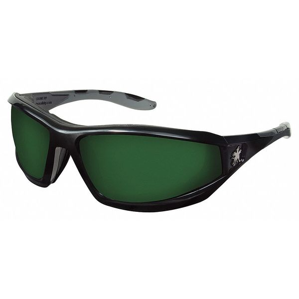 Safety Glasses, Wraparound Shade 5.0 Polycarbonate Lens, Scratch-Resistant