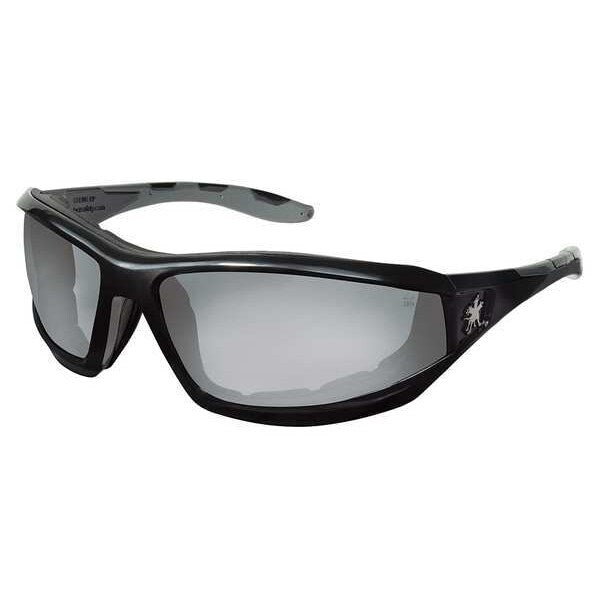 Safety Glasses, Wraparound I/O Mirror Polycarbonate Lens, Anti-Fog, Scratch-Resistant
