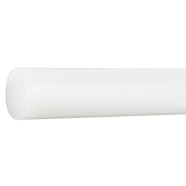 Off White High Density Polyethylene (HDPE) Rod Stock 8 ft. L, 1/4