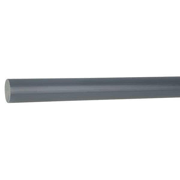 Gray PVC Rod Stock 8 ft. L, 3/4