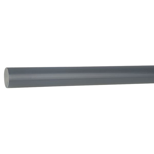 Gray PVC Rod Stock 4 ft. L, 1-1/8
