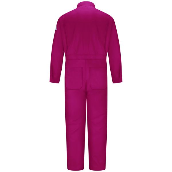 Flame Resistant Coverall, Red, 100% Cotton, 44