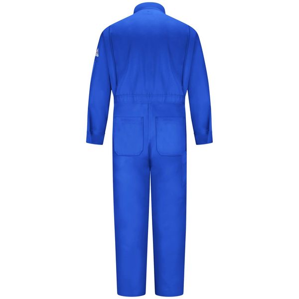 Flame Resistant Coverall, Blue, 100% Cotton