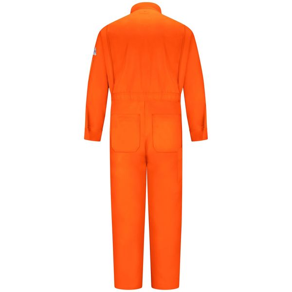 Flame Resistant Coverall, Orange, 100% Cotton, 40