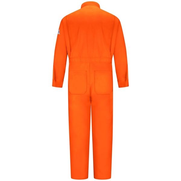 Flame Resistant Coverall, Orange, 100% Cotton, 44
