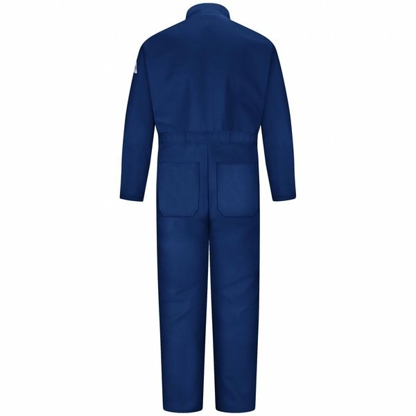 Flame Resistant Contractor Coverall, Navy Blue, XL