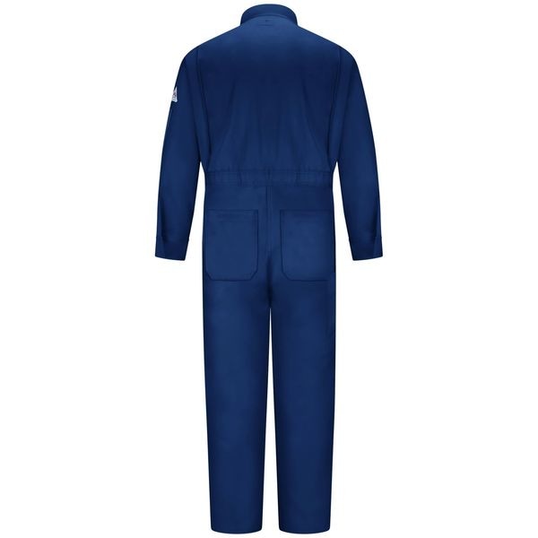Flame Resistant Coverall, Navy, 100% Cotton, 40
