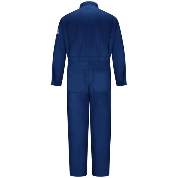 Flame Resistant Coverall, Navy, 100% Cotton, 44