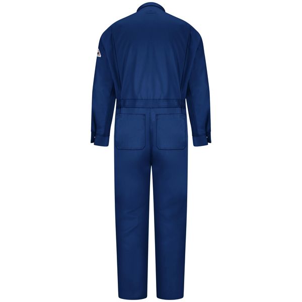 Flame Resistant Coverall, Navy, Cotton/Nylon, 58