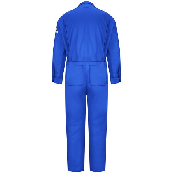 Flame Resistant Coverall, Blue, Cotton/Nylon, 50