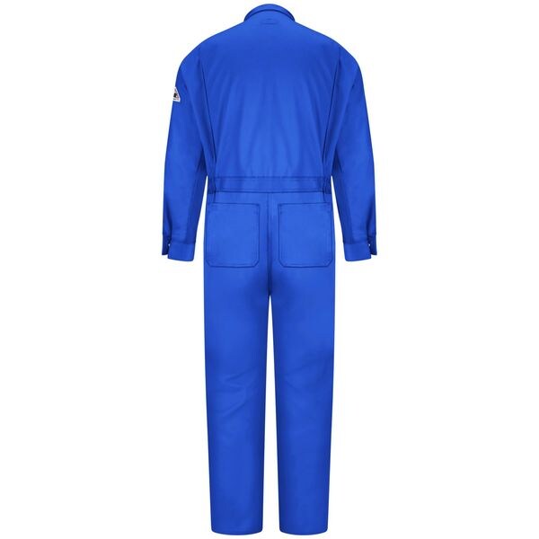 Flame Resistant Coverall, Blue, Cotton/Nylon, 38