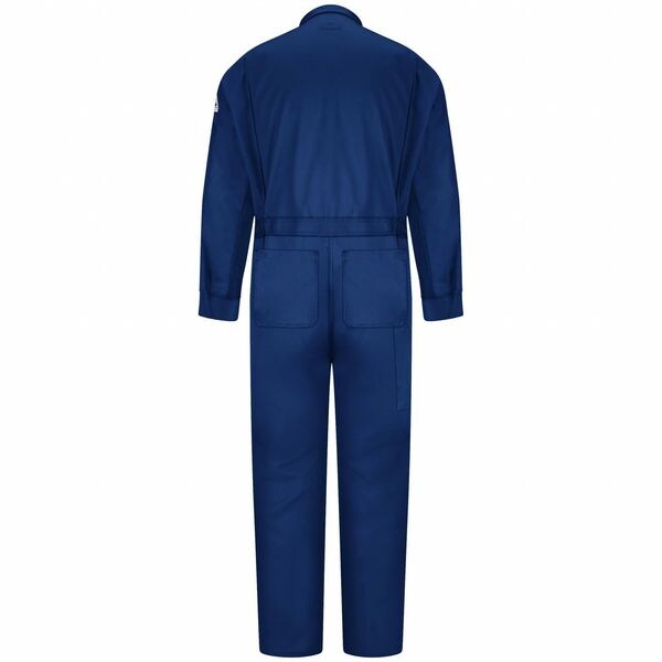 Flame Resistant Coverall, Navy, Cotton/Nylon, 58