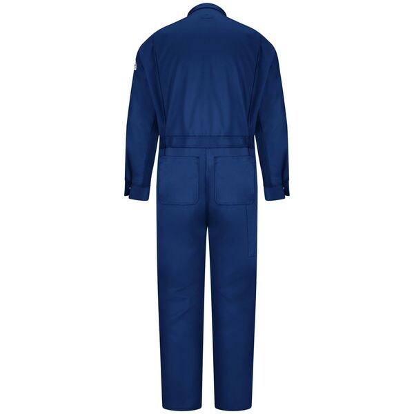 Flame-Resistant Coverall, Navy, 46 In Tall