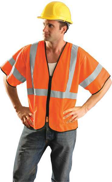 Hi-Vis Vest, Orange, Class 3, Size S/M