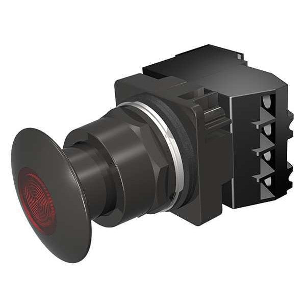 Illuminated Push Button, 30 mm, 1NO/1NC, Red