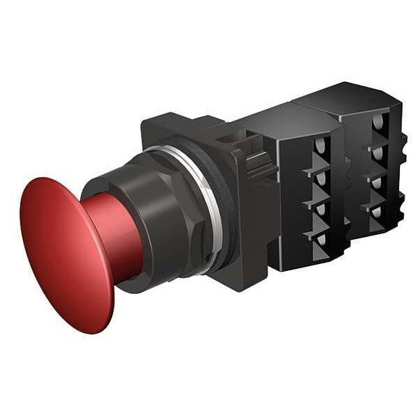 Non-Illuminated Push Button, 30 mm, 2NC, Red