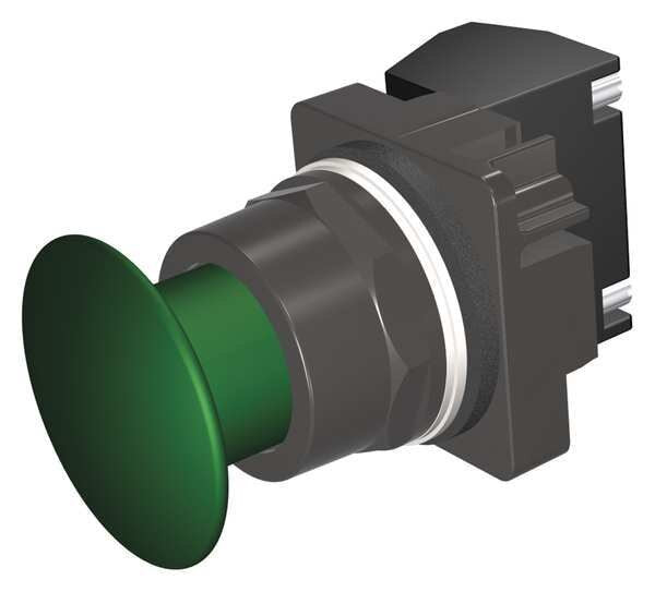Non-Illuminated Push Button, 30 mm, 1NO/1NC, Green
