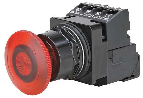 Illuminated Push Button, 30 mm, 1NO/1NC, Red