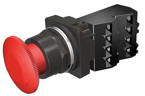 Non-Illuminated Push Button, 30 mm, 2NC, Red