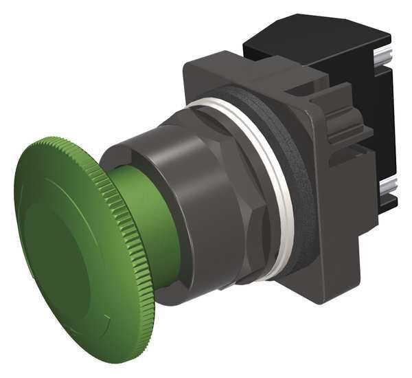 Non-Illuminated Push Button, 30 mm, 1NO/1NC, Green