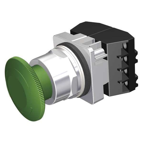 Non-Illuminated Push Button, 30 mm, 2NC, Green
